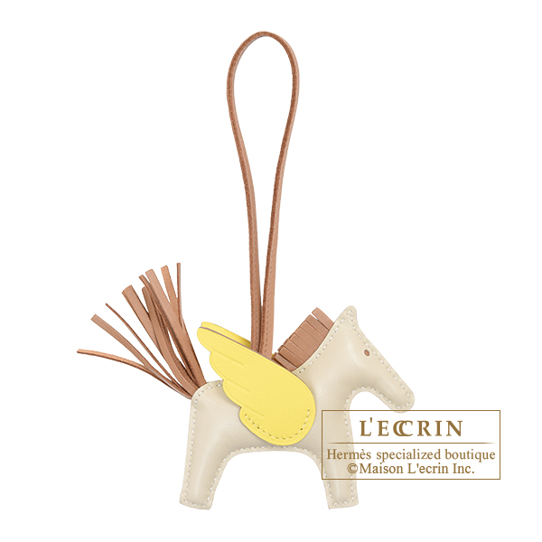 Hermes Rodeo charm Pegasus PM Craie/Chai/Lime Agneau/Swift leather 