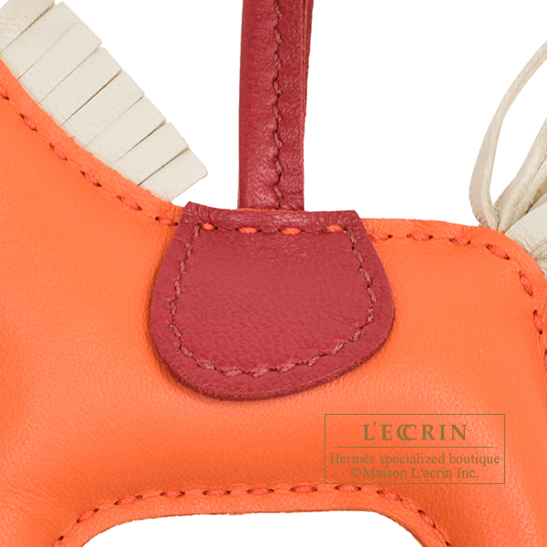 Hermes Rodeo PM Pegase Bag Charm Orange Poppy / Craie / Terre Battue –  Mightychic
