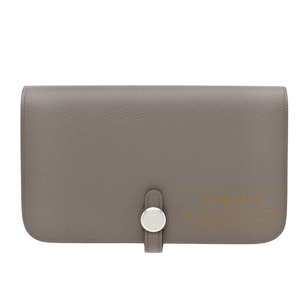 Hermes　Dogon GM　Etain　Evercolor leather　Silver hardware