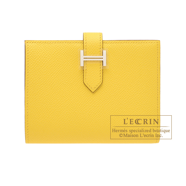 Hermes Bolide 1923 Tricolor Size 25 Nata/Jaune Citron/Terre Battue Epsom