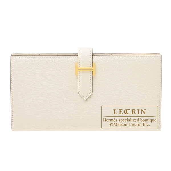 Hermes　Bearn Soufflet　Nata　Chevre myzore goatskin　Gold hardware