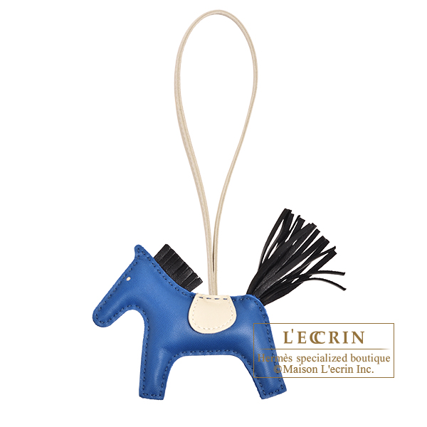 Hermes　Rodeo charm PM　Blue france/　Black　Agneau