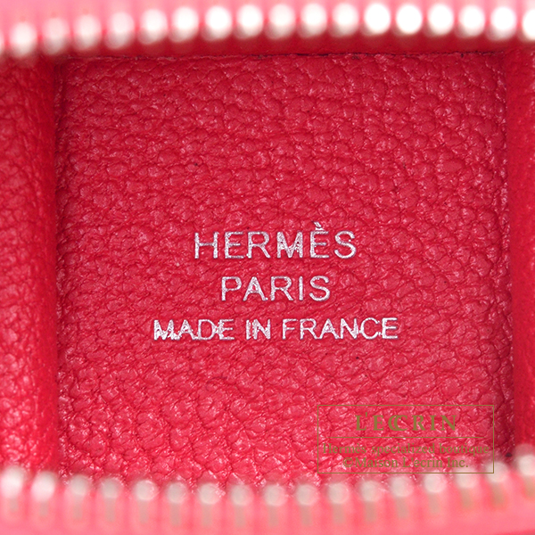 Hermes Bolide on Wheels Charm Rose extreme/Vert vertigo Chevre chamkila  goatskin Silver hardware