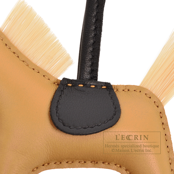 Hermes Rodeo charm Crin PM Sesame/Black/Natural Agneau Hermes Rodeo charm Crin PM Sesame/Black/Natural Agneau