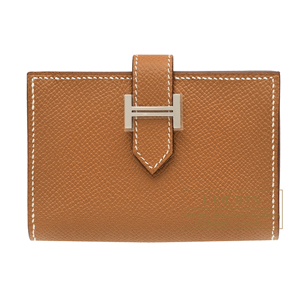 Hermes　Bearn card case　Gold　Epsom leather　Silver hardware