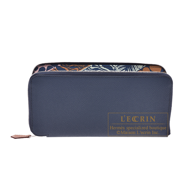 Hermes　Azap　Silk In Long　Blue de prusse/　Blue navy　Epsom leather/　Silk　Silver hardware