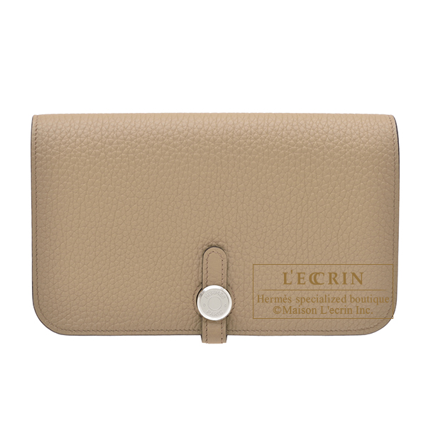 Hermes　Dogon GM　Beige marfa　Togo leather　Silver hardware