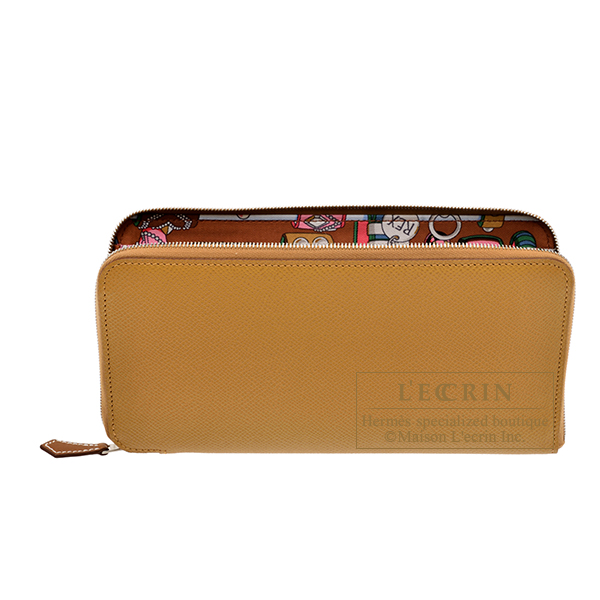 Hermes　Azap　Silk In Long　Sesame/　Paprika　Epsom leather/　Silk　Silver hardware