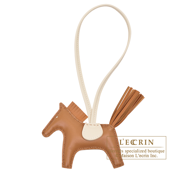 Hermes　Rodeo charm PM　Gold/　Pain d' epice　Agneau