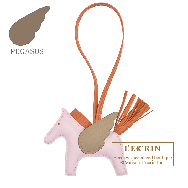 Hermes　Rodeo charm Pegasus PM　Mauve pale/Pain d’ epice/Etoupe grey　Agneau/Swift leather