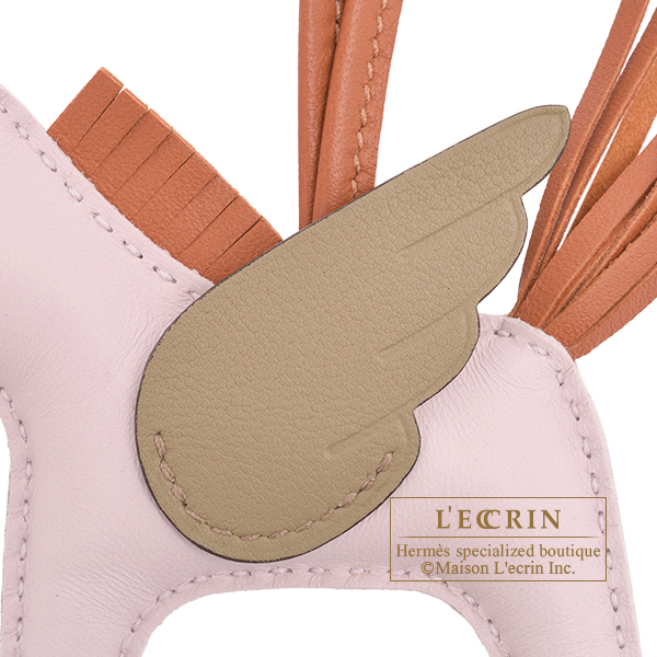 Hermes Rodeo charm Pegasus PM Mauve pale/Pain d' epice/Beige