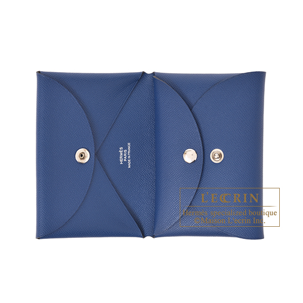 Hermes　Calvi Duo　Deep blue　Madame leather　Silver hardware