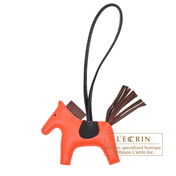 Hermes　Rodeo charm PM　Capucine/Terre　Agneau