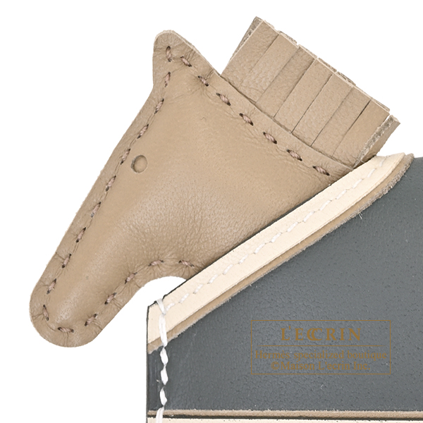 Hermes Rodeo charm Robeo Coeur PM Beige marfa/Craie/Vert mangrove Agneau/Swift leather