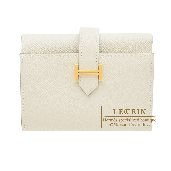 Hermes　Bearn Conbine　Craie　Epsom leather　Gold hardware