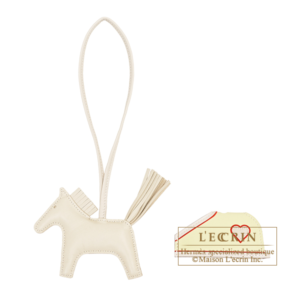 Hermes Rodeo charm Robeo Coeur PM Craie/Jaune milton/Rouge radieux Agneau/Swift leather