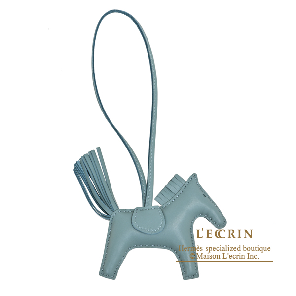 Hermes Rodeo charm PM Ciel Agneau