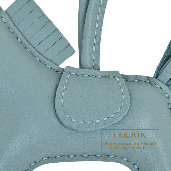 Hermes Rodeo charm PM Ciel Agneau