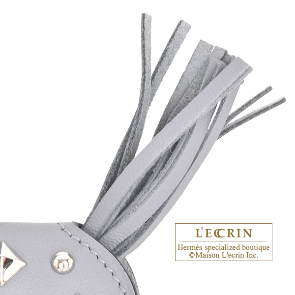 Hermes Rodeo charm Robeo Rock PM Gris pantin Agneau/Swift leather Silver hardware