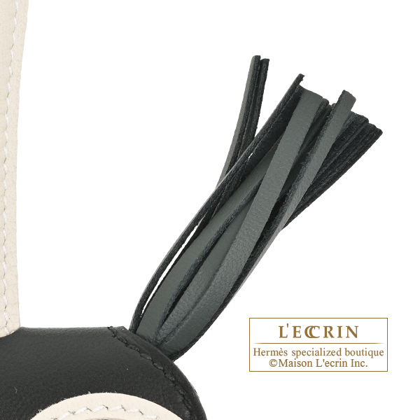 Hermes Rodeo charm Robeo 24 PM Vert mangrove/Craie/Black Agneau/Swift leather