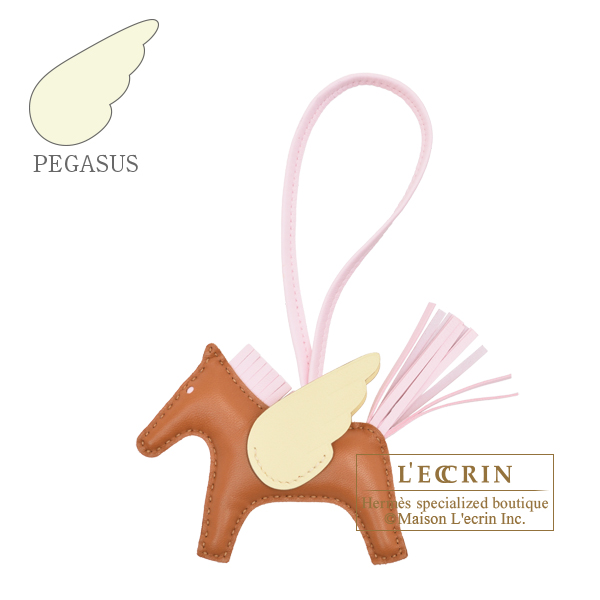 Hermes　Rodeo charm Pegasus PM　Gold/Rose darling/Jaune milton　Agneau/Swift leather