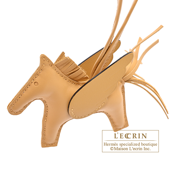 Hermes Rodeo charm Pegasus PM Paille Agneau/Swift leather