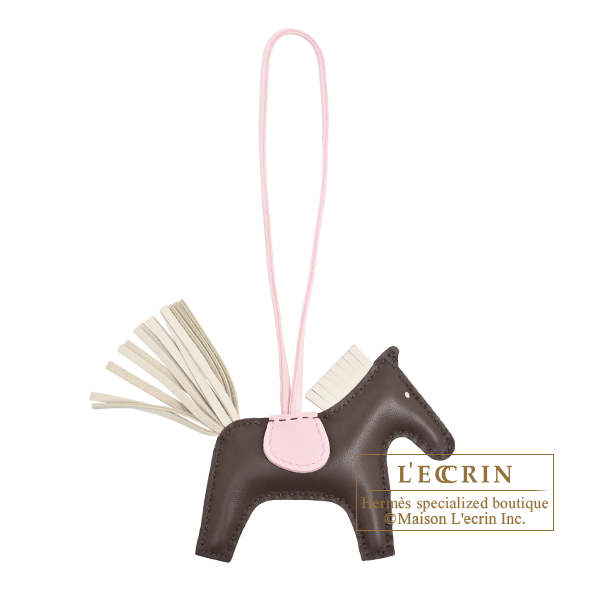 Hermes Rodeo charm PM Chocolat/ Craie Agneau