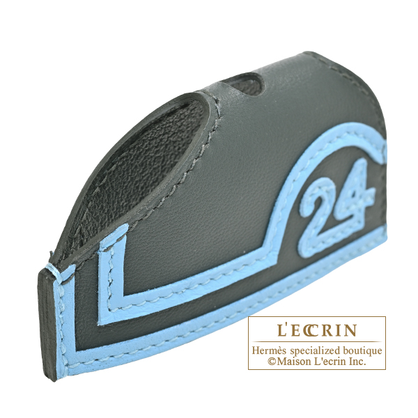 Hermes Rodeo charm Robeo 24 PM Black/Celeste/Vert mangrove Agneau/Swift leather