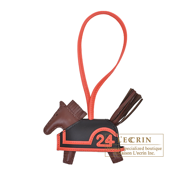 Hermes　Rodeo charm Robeo 24 PM　Terre/Capucine/Black　Agneau/Swift leather