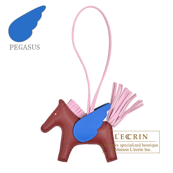 Hermes　Rodeo charm Pegasus PM　Rouge H/Mauve sylvestre/Blue hydra　Agneau/Swift leather