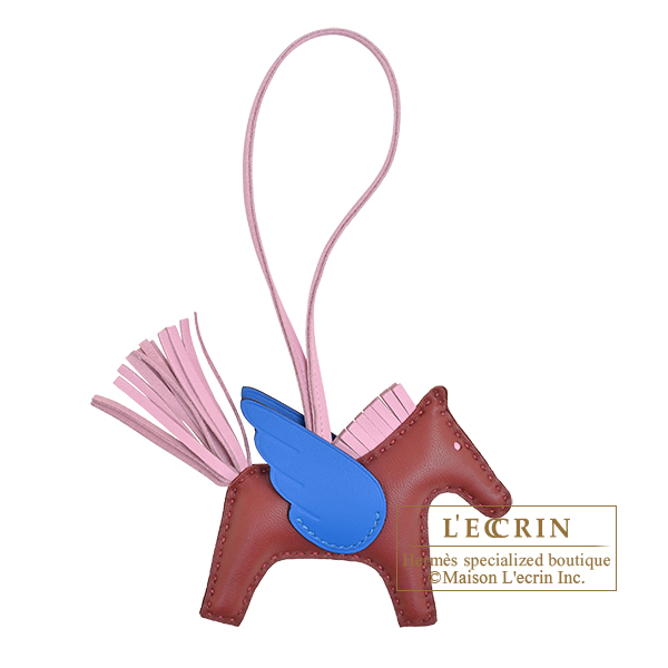 Hermes Rodeo charm Pegasus PM Rouge H/Mauve sylvestre/Blue hydra Agneau/Swift leather