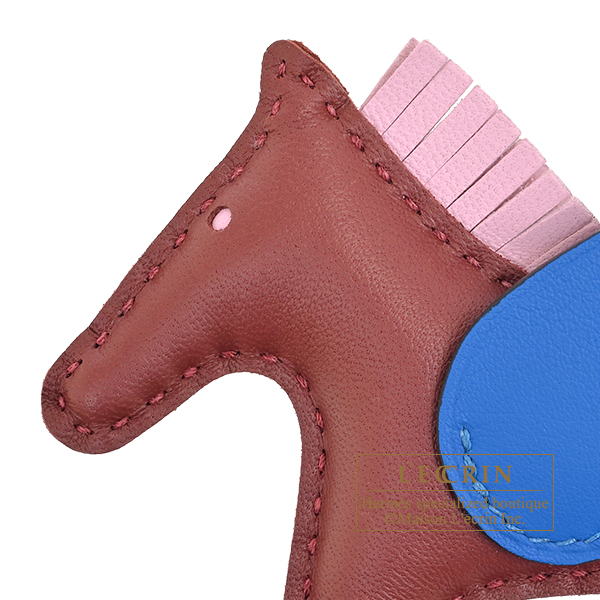 Hermes Rodeo charm Pegasus PM Rouge H/Mauve sylvestre/Blue hydra Agneau/Swift leather