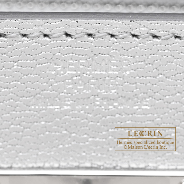 Hermes Kelly Long To Go Argent Chevre chamkila goatskin Silver hardware