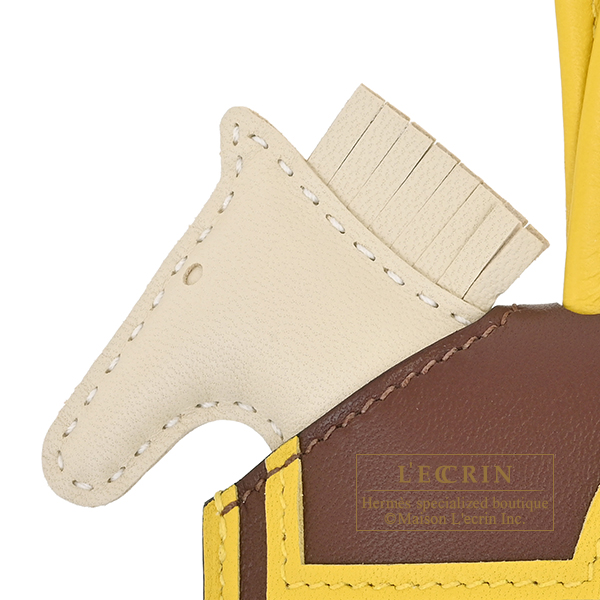 Hermes Rodeo charm Robeo 24 PM Craie/Jaune de naples/Terre Agneau/Swift leather