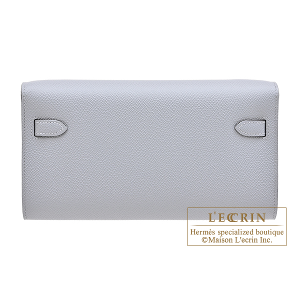 Hermes Kelly Long To Go Gris pantin Epsom leather Silver hardware