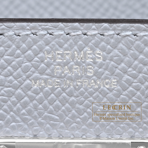 Hermes Kelly Long To Go Gris pantin Epsom leather Silver hardware