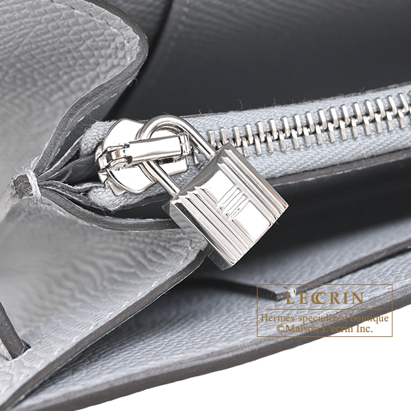 Hermes Kelly Long To Go Gris pantin Epsom leather Silver hardware