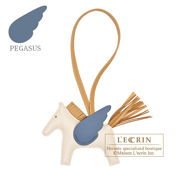 Hermes　Rodeo charm Pegasus PM　Craie/Sesame/Blue tempete　Agneau/Swift leather