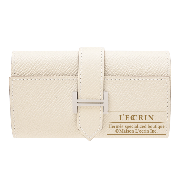 Hermes　Bearn key case/4 key holder　Craie　Epsom leather　Silver hardware