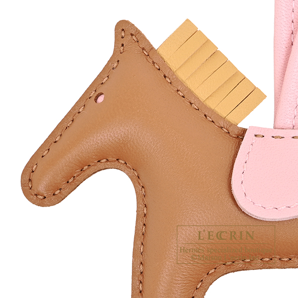 Hermes Rodeo charm PM Gold/Paille Agneau