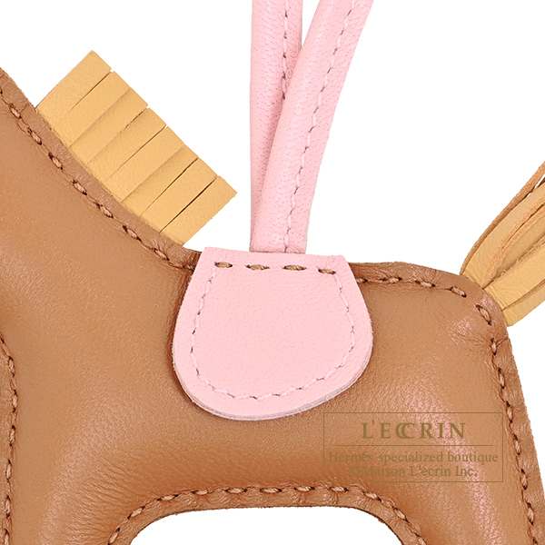 Hermes Rodeo charm PM Gold/Paille Agneau