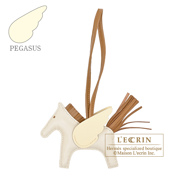Hermes　Rodeo charm Pegasus PM　Craie/Kraft/Jaune milton　Agneau/Swift leather