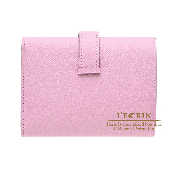 Hermes Bearn Conbine Mauve sylvestre Epsom leather Silver hardware