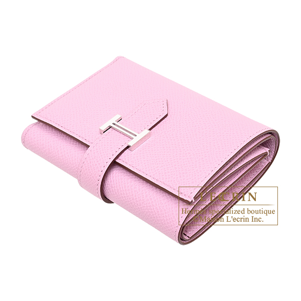 Hermes Bearn Conbine Mauve sylvestre Epsom leather Silver hardware