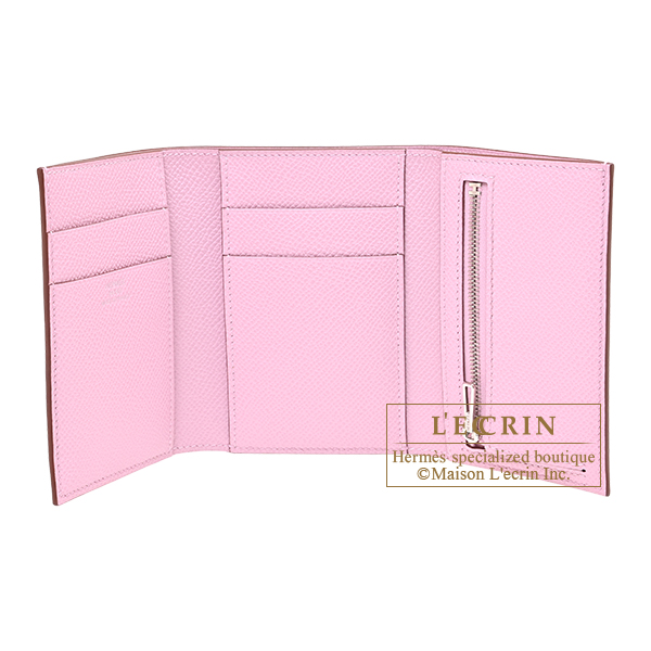 Hermes Bearn Conbine Mauve sylvestre Epsom leather Silver hardware