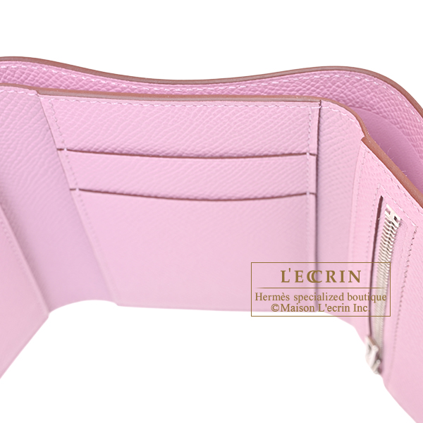 Hermes Bearn Conbine Mauve sylvestre Epsom leather Silver hardware