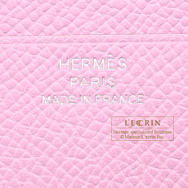 Hermes Bearn Conbine Mauve sylvestre Epsom leather Silver hardware