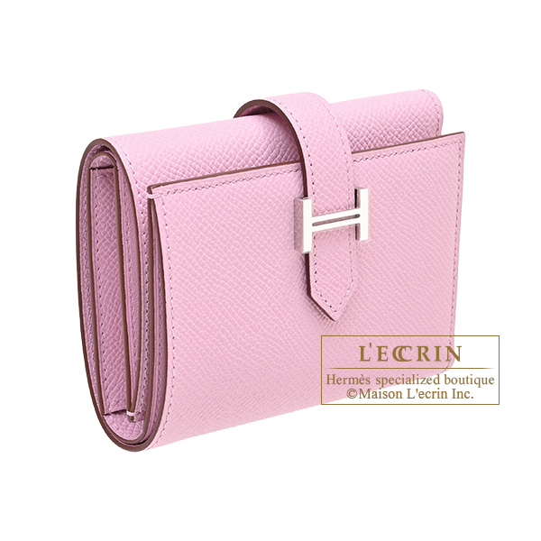 Hermes Bearn Conbine Mauve sylvestre Epsom leather Silver hardware