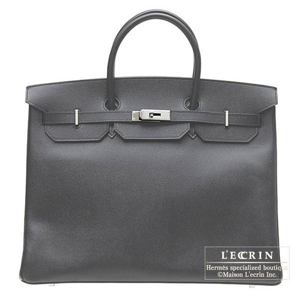 Hermes Birkin bag 40 Graphite Epsom leather Silver hardware