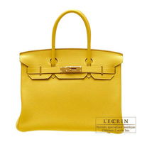 Hermes　Birkin bag 30　Soleil　Togo leather　Gold hardware